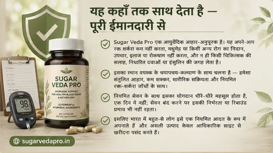 Sugar Veda Pro — तेरह जड़ी-बूटियों वाला आहार-अनुपूरक कैप्सूल