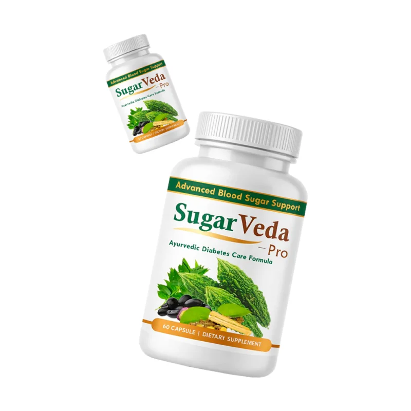 Sugar Veda Pro — आयुर्वेदिक ब्लड शुगर सपोर्ट कैप्सूल का बॉक्स, 60 कैप्सूल